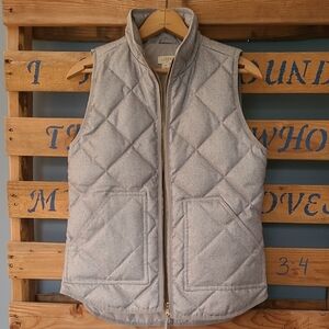 J. Crew Gray Quilted Vest
